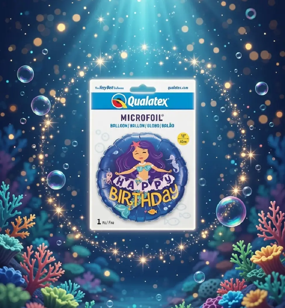 Happy Birthday Mermaid Foil Balloon