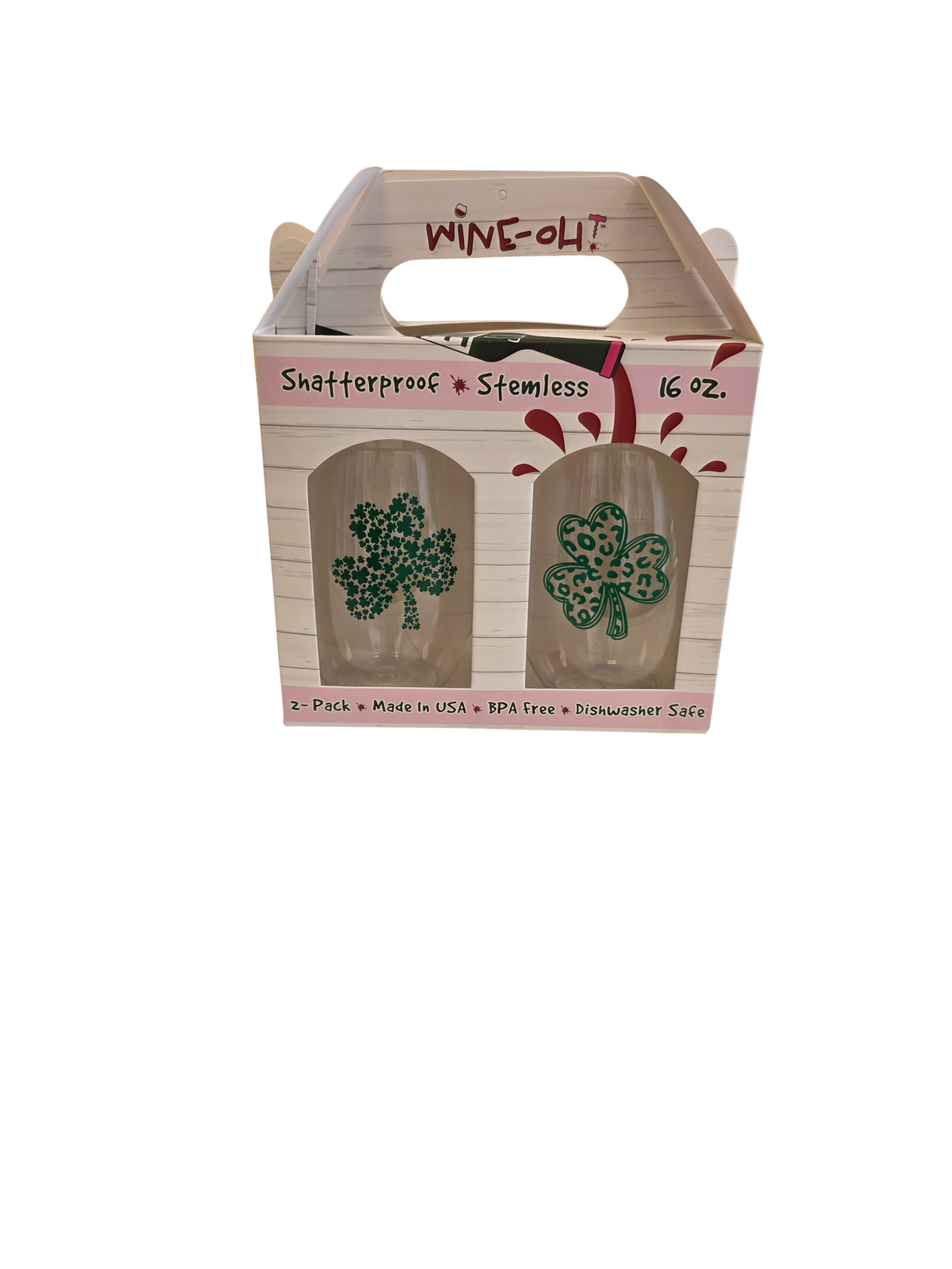 SHATTERPROOF STEMLESS CLOVER CUP 16oz