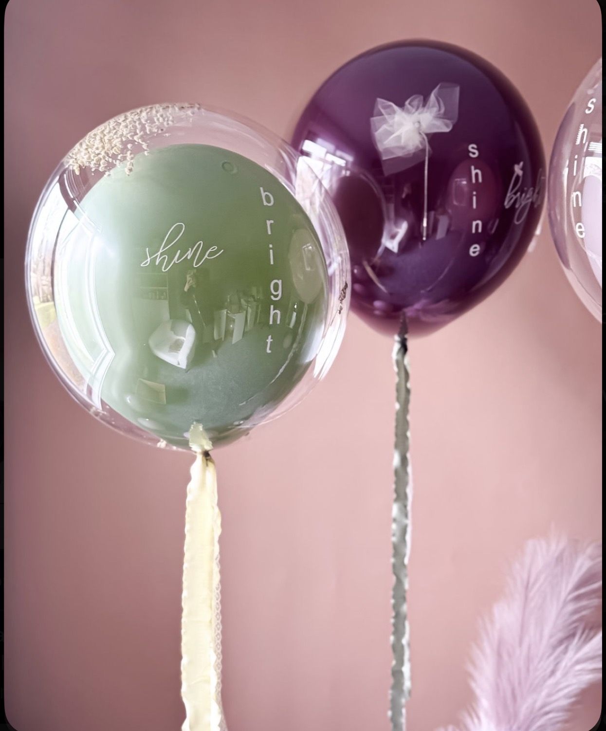 Custom BoBa Balloon with added Vinyl &Tassel