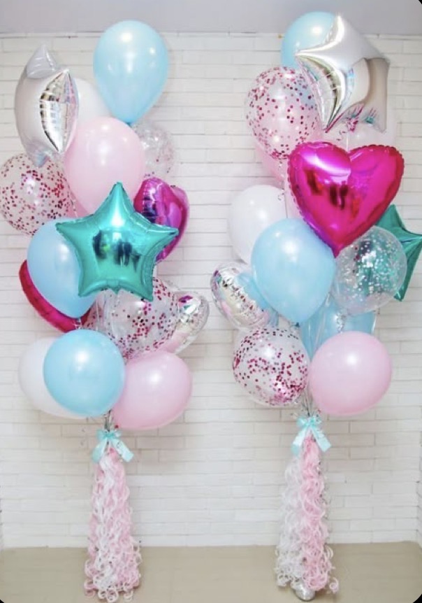 Deluxe Bouquet 11 Balloons-3foils-tassel or weight