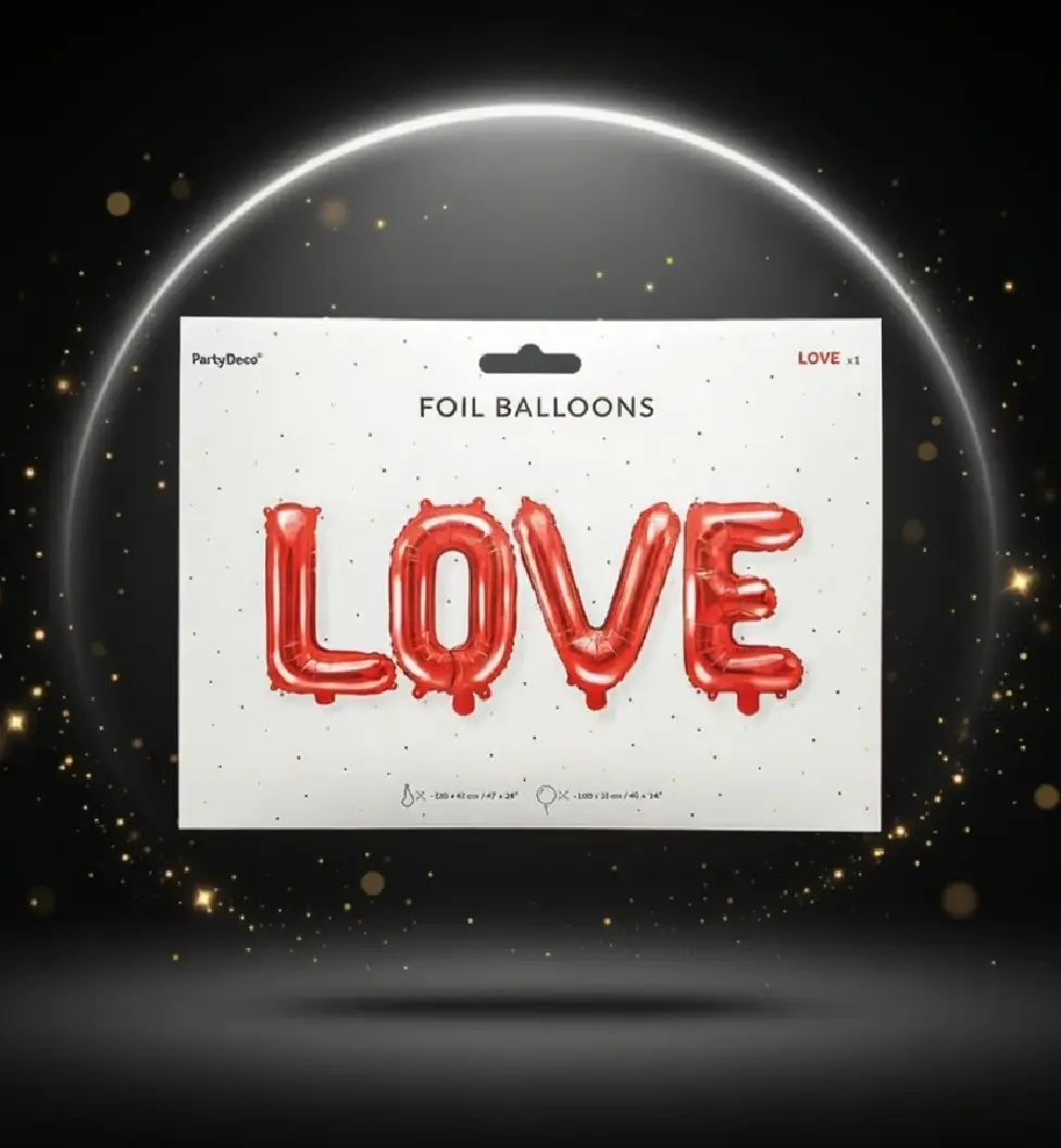 Red LOVE Block Balloons