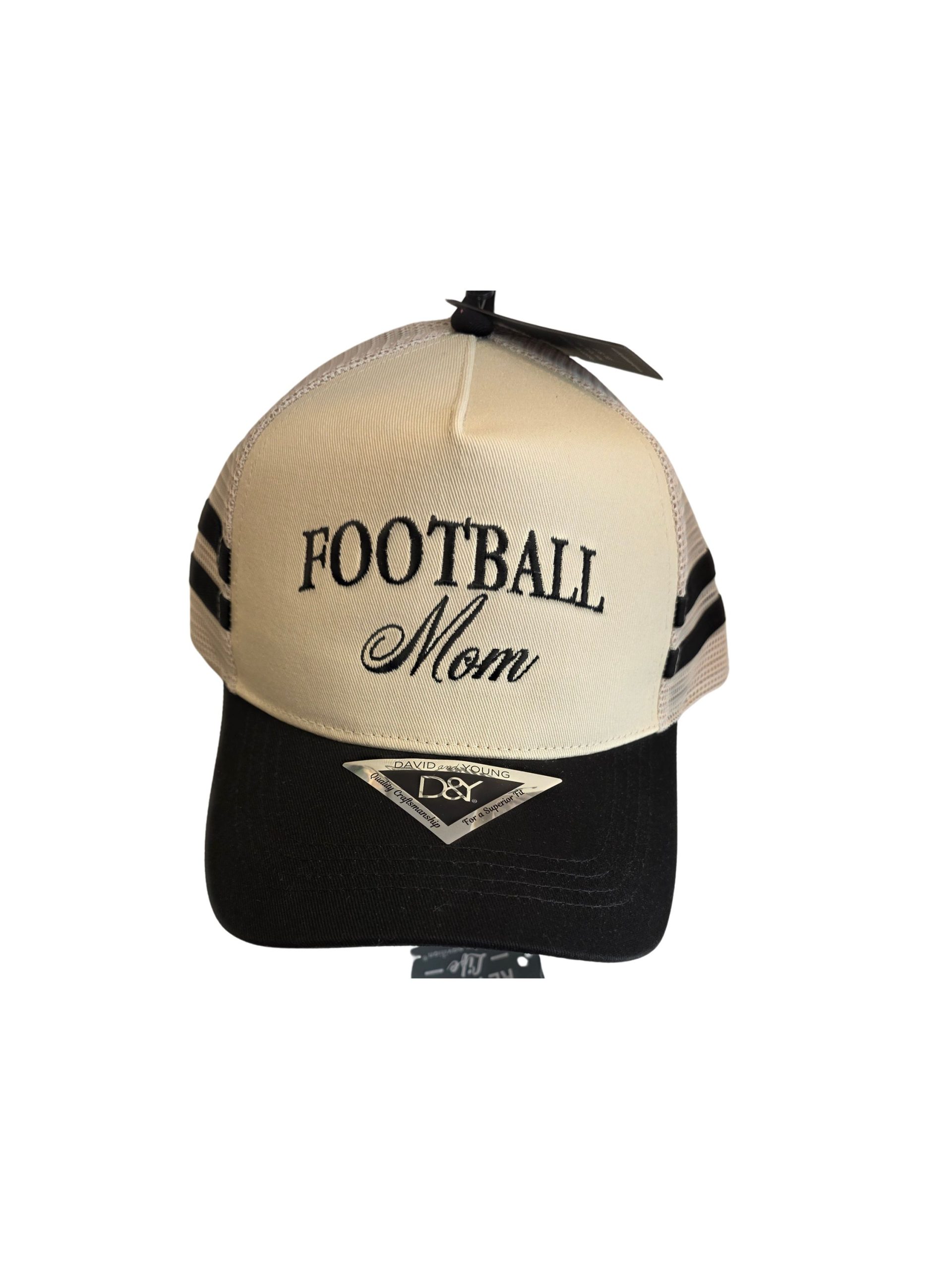 FOOTBALL MOM CAP 1sz BLACK/WHITE
