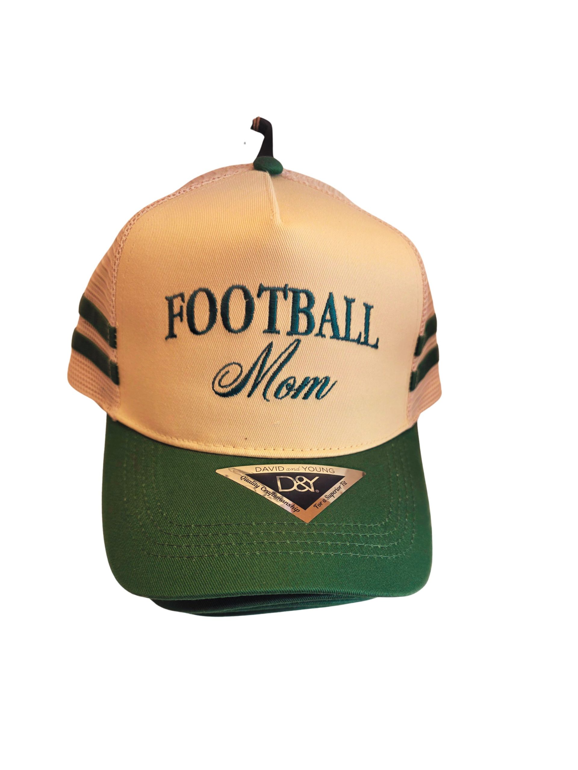 FOOTBALL MOM CAP 1sz GREEN/WHITE
