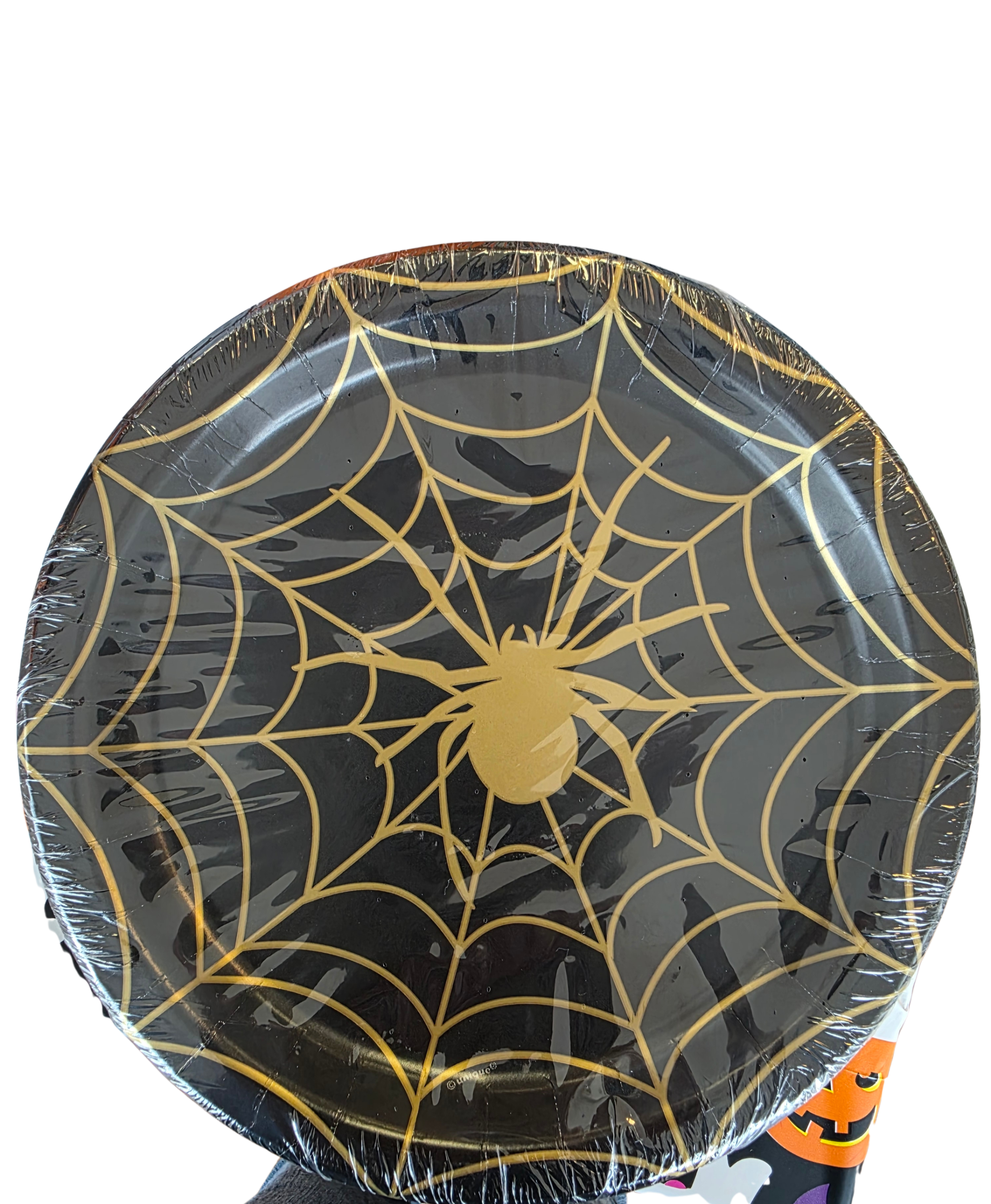 BLACK/GOLD SPIDER PLATE 8ct