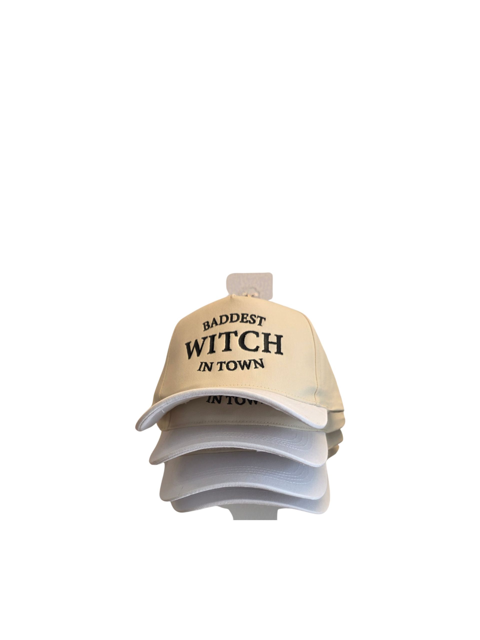 BADDEST WITCH IN TOWN CAP 1sz WHT/BLK