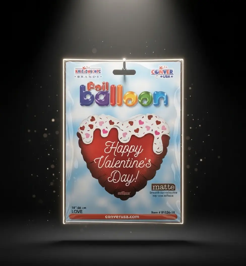 Convers Happy Valentine's Day Melted Heart Foil Balloon