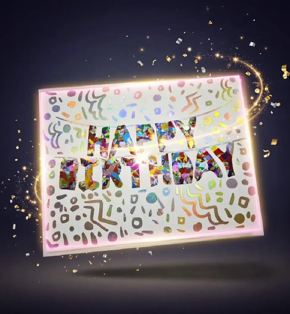 Happy Birthday Card - confetti filled